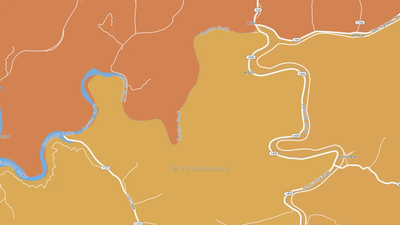 Toonerville, KY Map of Assault Rates
