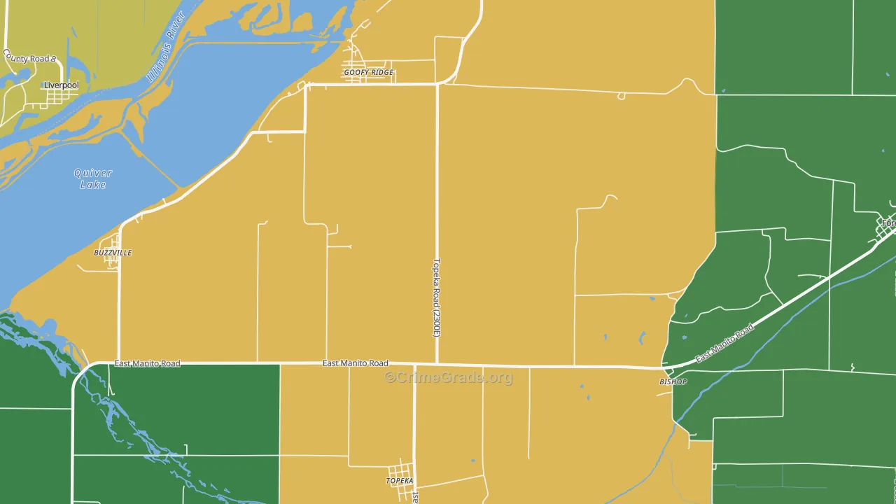 Topeka, IL Map of Assault Rates