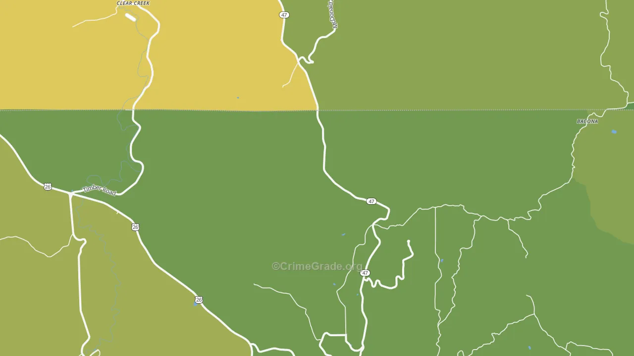 Tophill, OR Map of Assault Rates