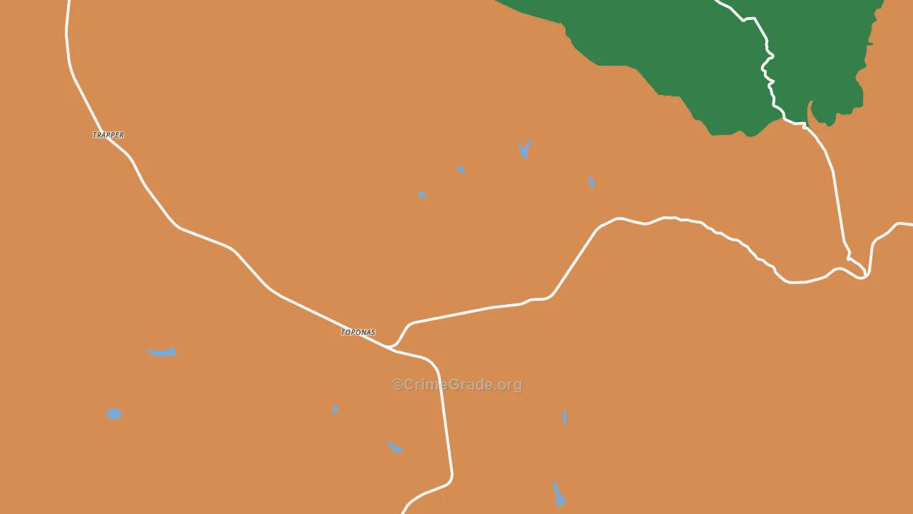 Toponas, CO Map of Assault Rates