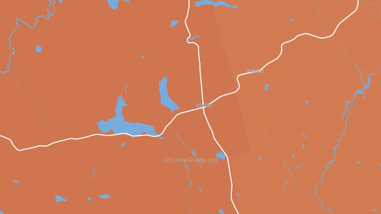 Topsfield, ME Map of Assault Rates