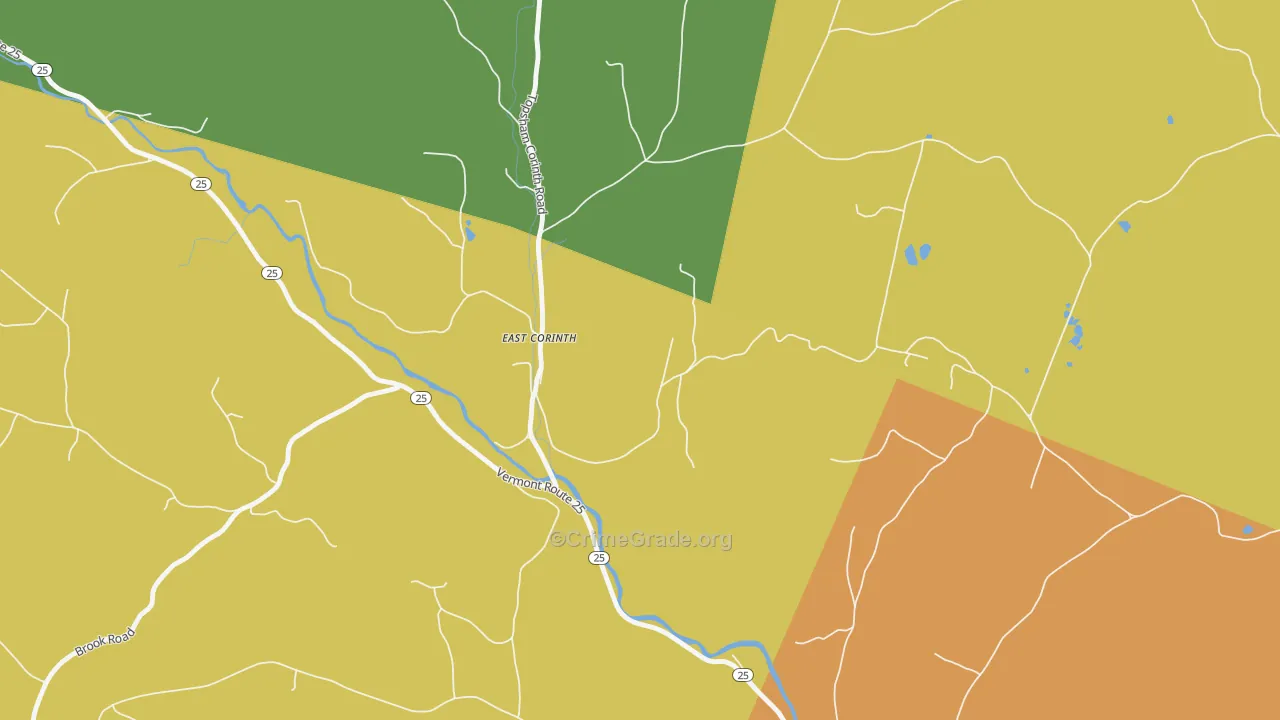 Topsham Four Corners, VT Map of Assault Rates