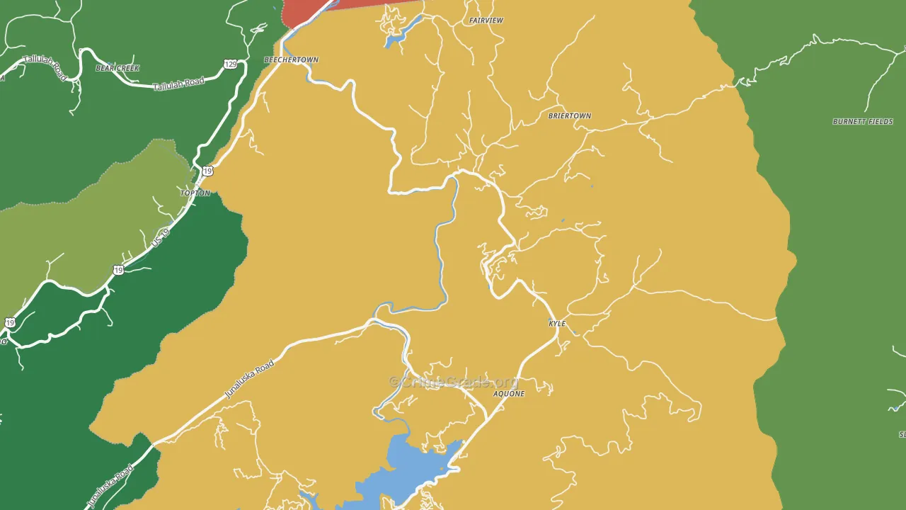 Topton, NC Map of Assault Rates