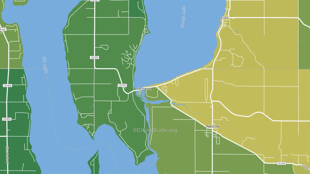 Torch River, MI Map of Assault Rates