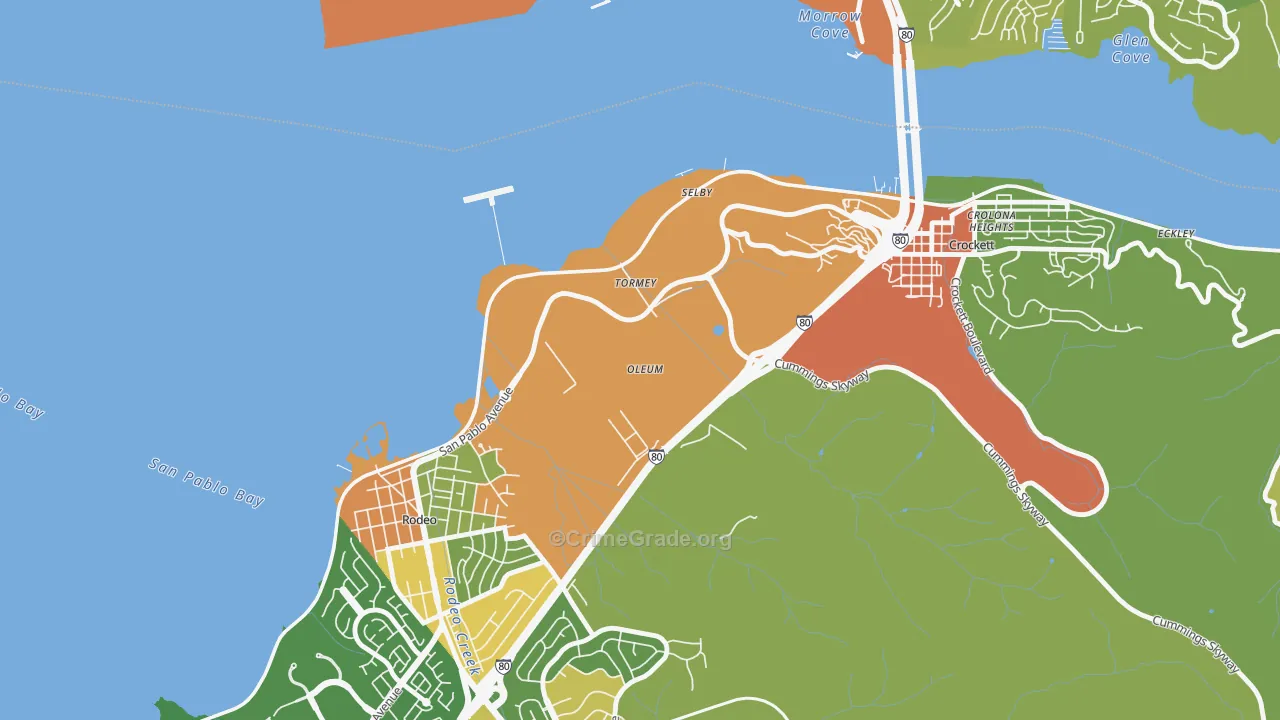 Tormey, CA Map of Assault Rates