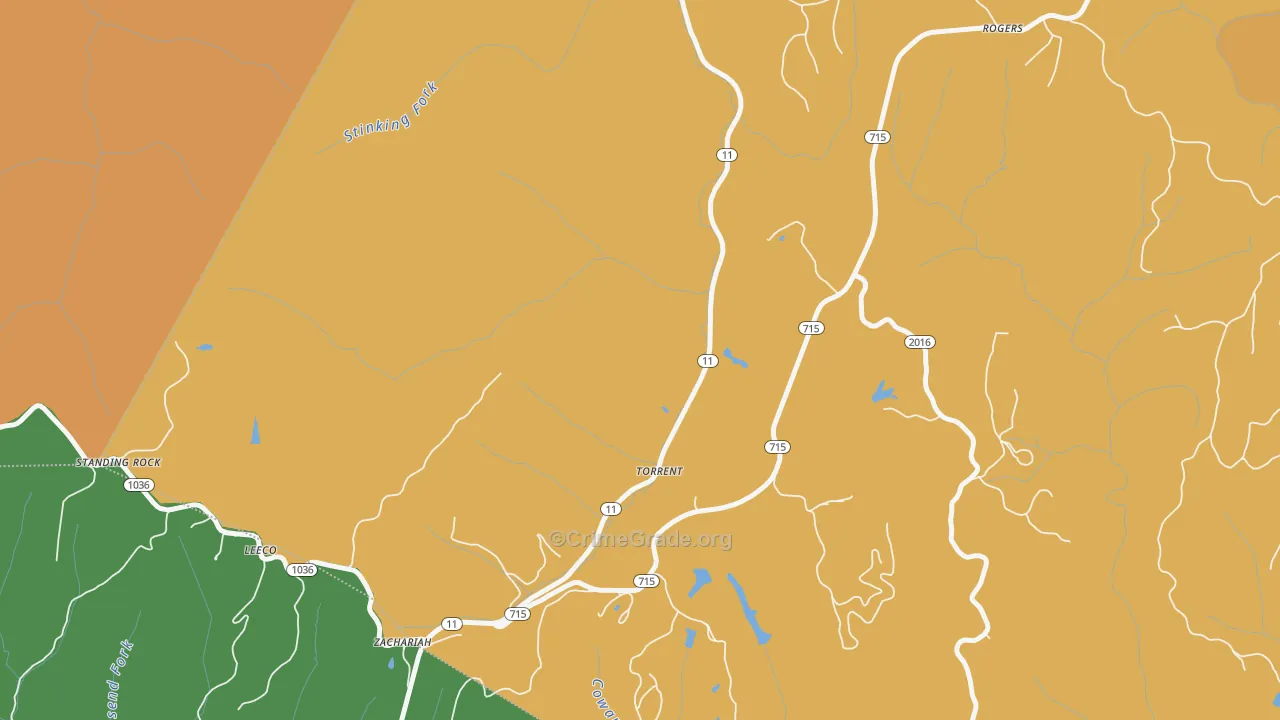 Torrent, KY Map of Assault Rates
