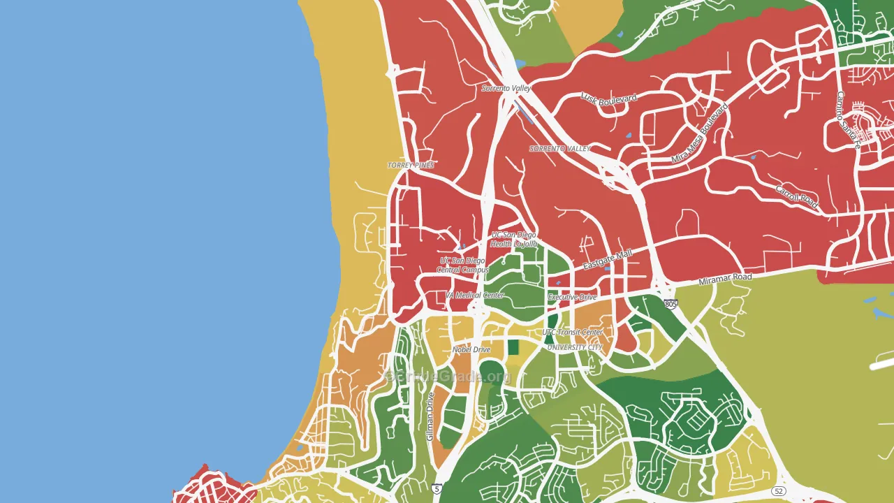 Torrey Pines, San Diego, CA Map of Assault Rates