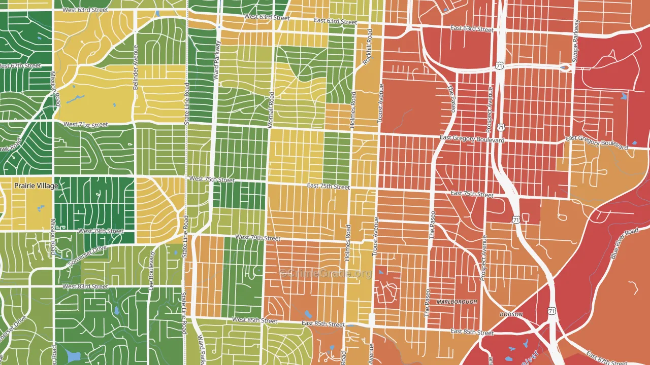 Tower Homes, Kansas City, MO Map of Assault Rates
