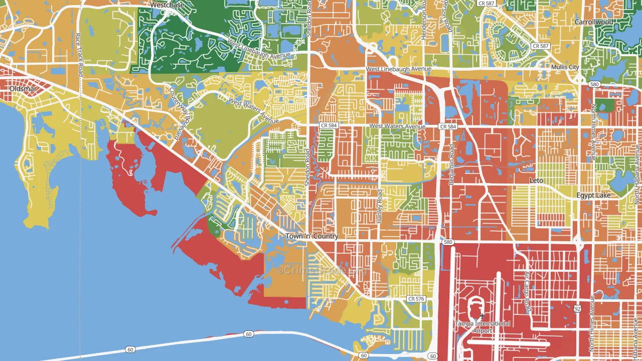 Town 'n' Country, FL Map of Assault Rates