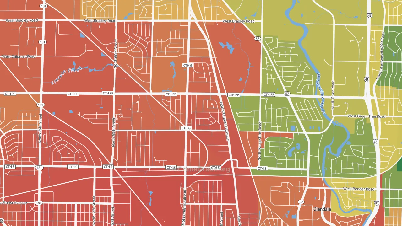 Town and Country Manor, Milwaukee, WI Map of Assault Rates