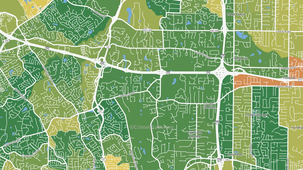 Town and Country, MO Map of Assault Rates