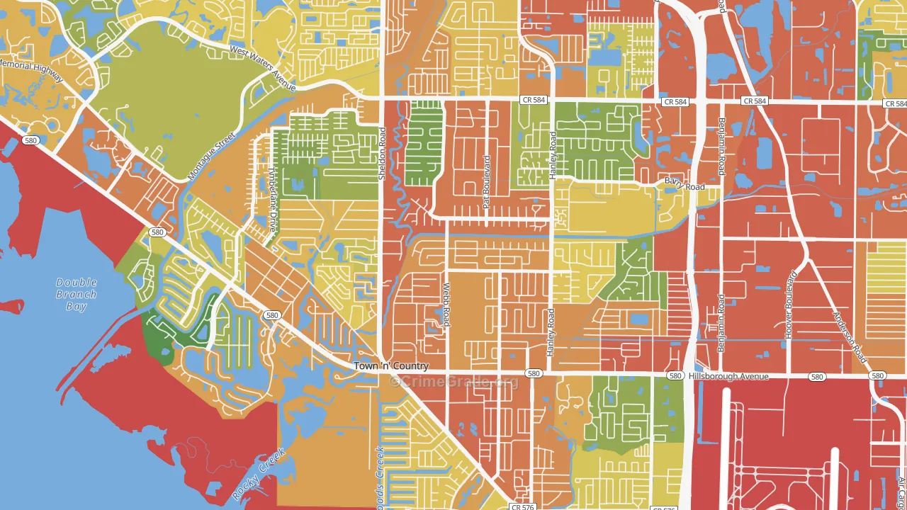 Town 'N Country Park, Town 'n' Country, FL Map of Assault Rates