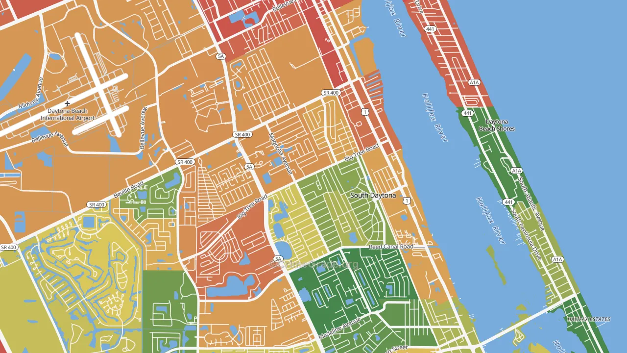 Town of Blake, South Daytona, FL Map of Assault Rates