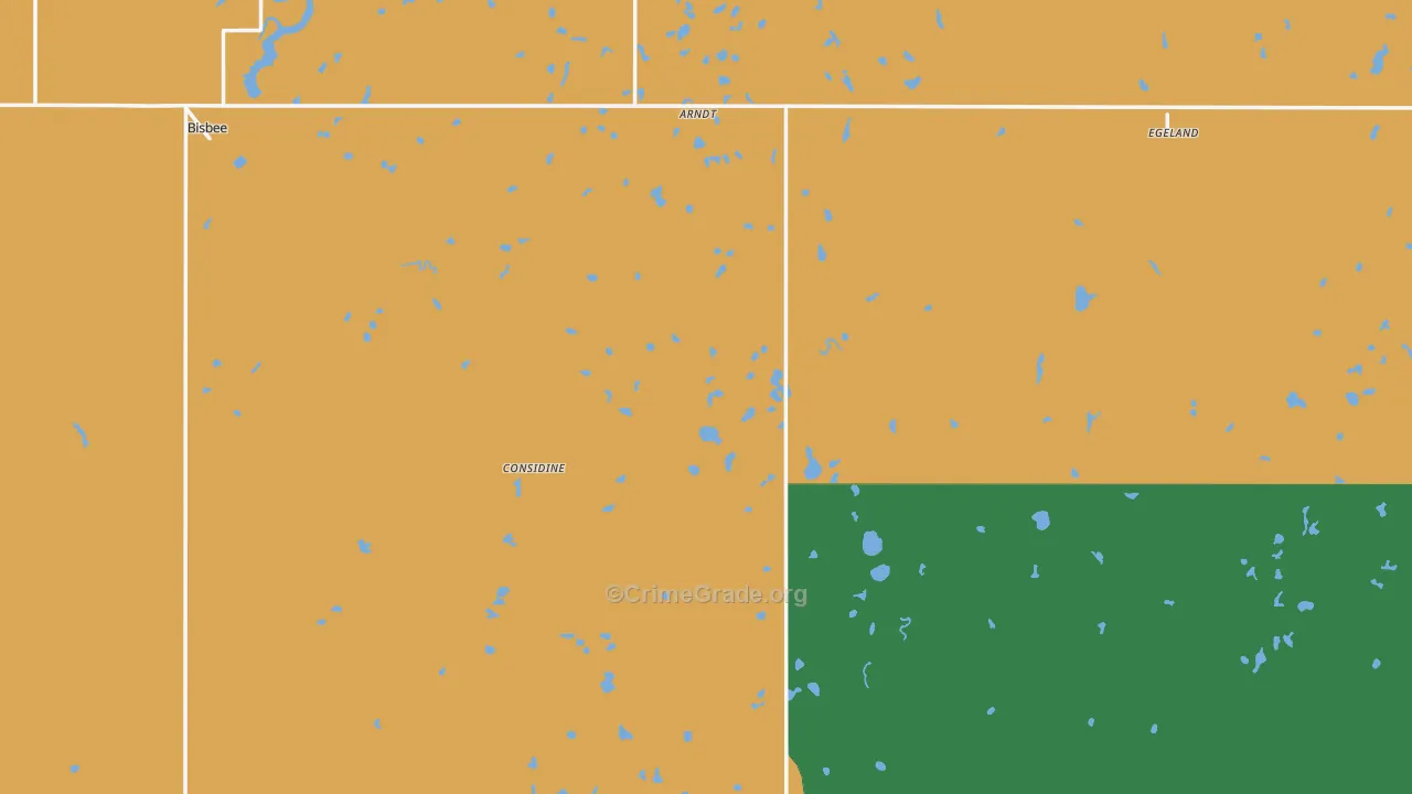 Towner County, ND Map of Assault Rates