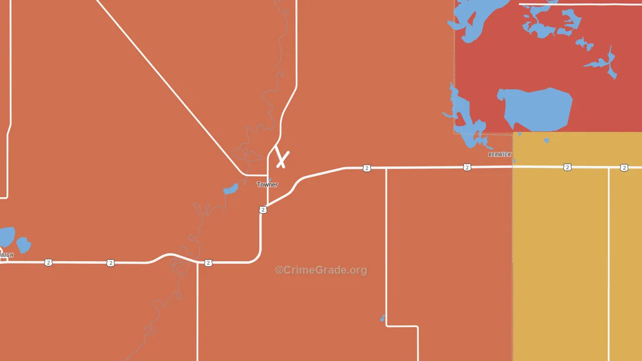 Towner, ND Map of Assault Rates