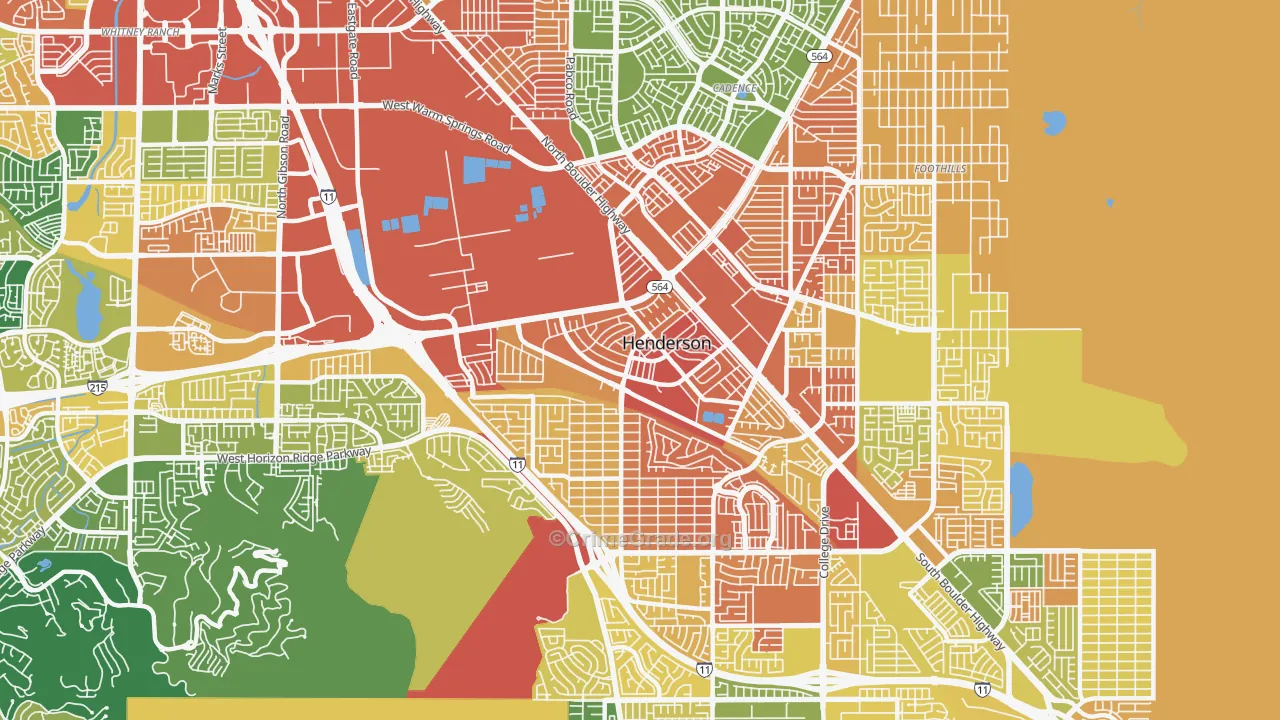 Townsite, Henderson, NV Map of Assault Rates