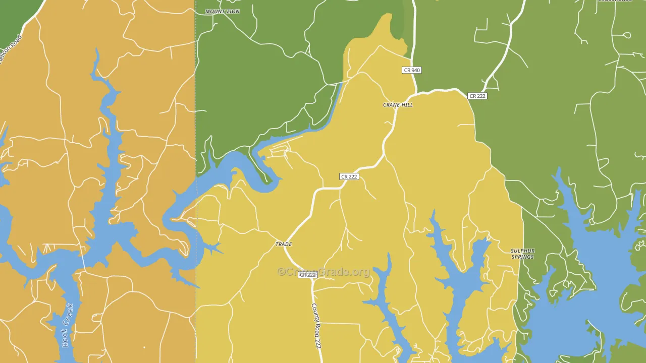 Trade, AL Map of Assault Rates
