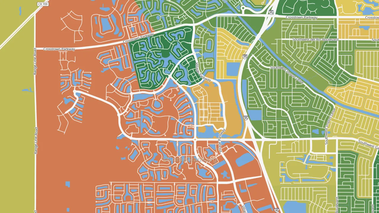 Tradition, Port St. Lucie, FL Map of Assault Rates