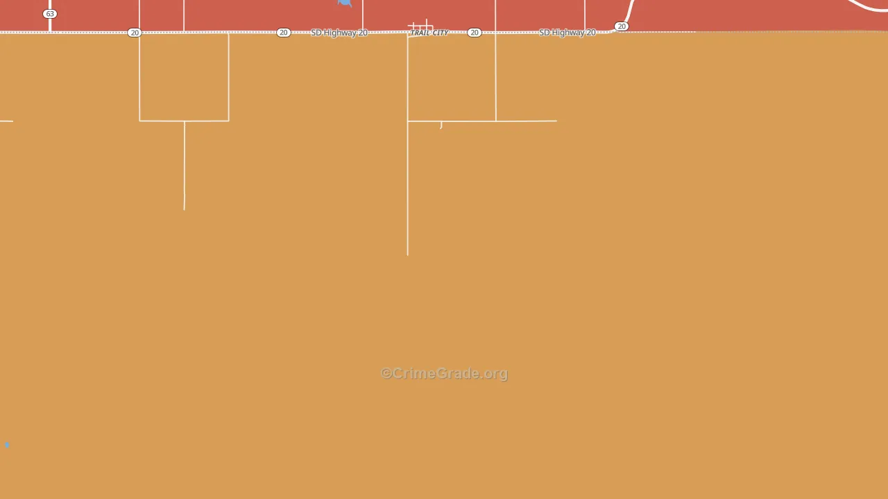 Trail City, SD Map of Assault Rates