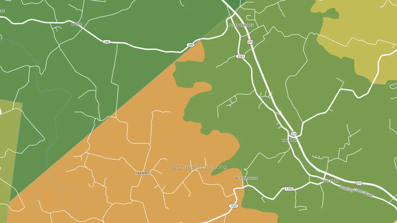 Trammel, KY Map of Assault Rates