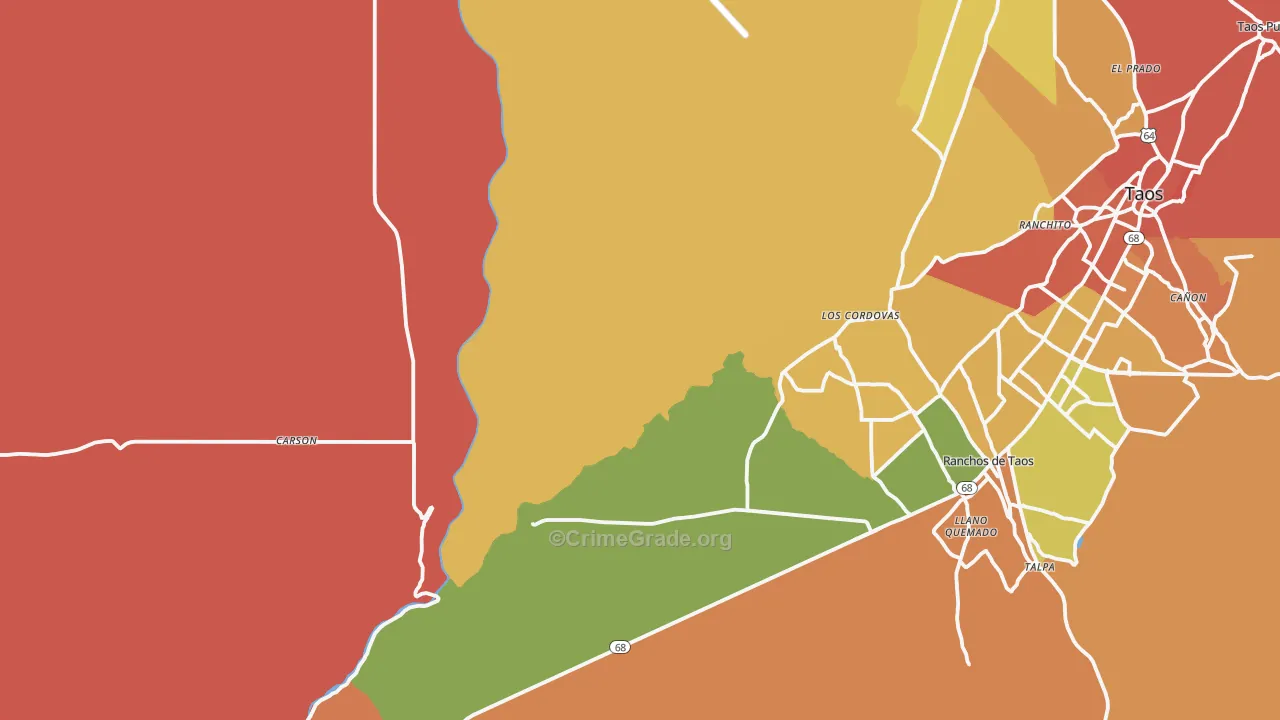 Trampas, NM Map of Assault Rates