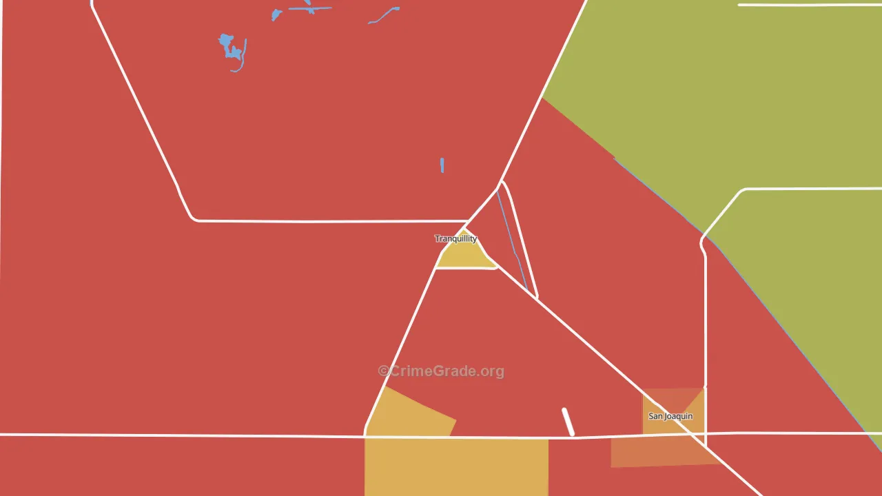 Tranquillity, CA Map of Assault Rates