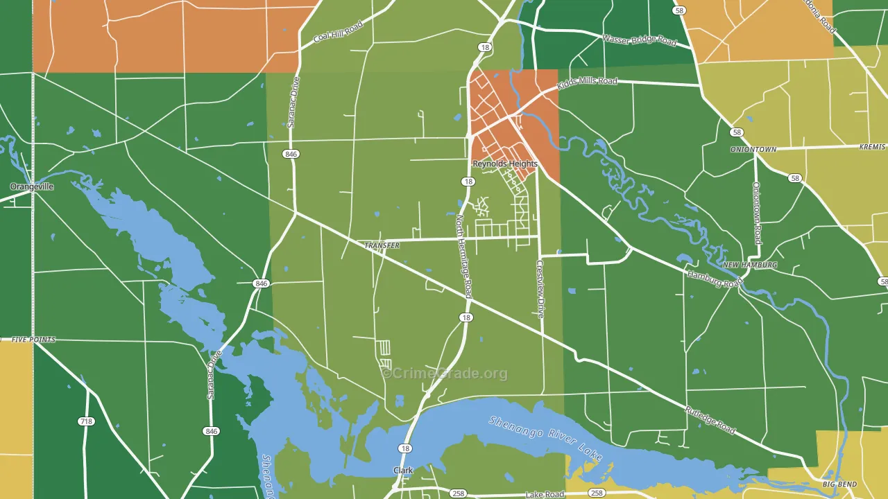 Transfer, PA Map of Assault Rates