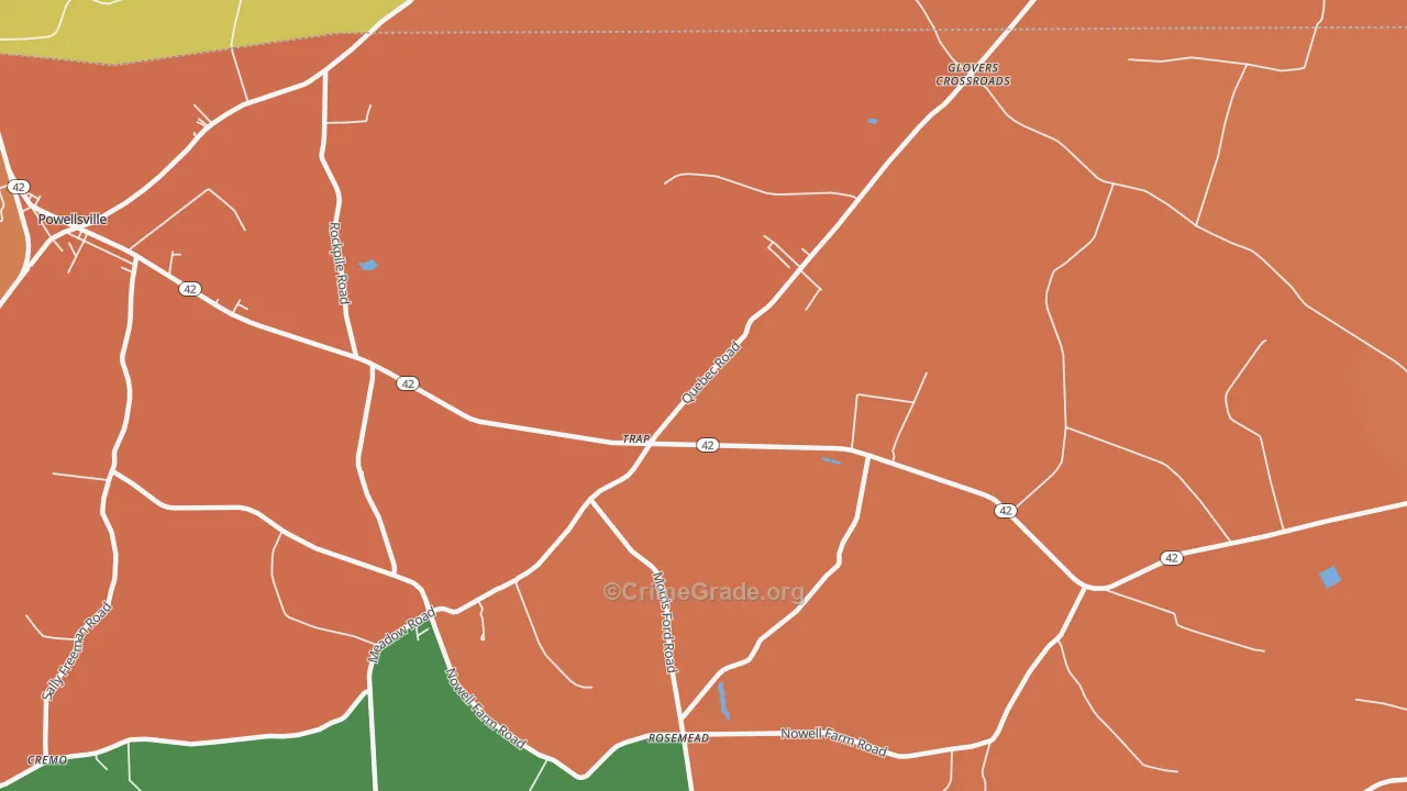 Trap, NC Map of Assault Rates