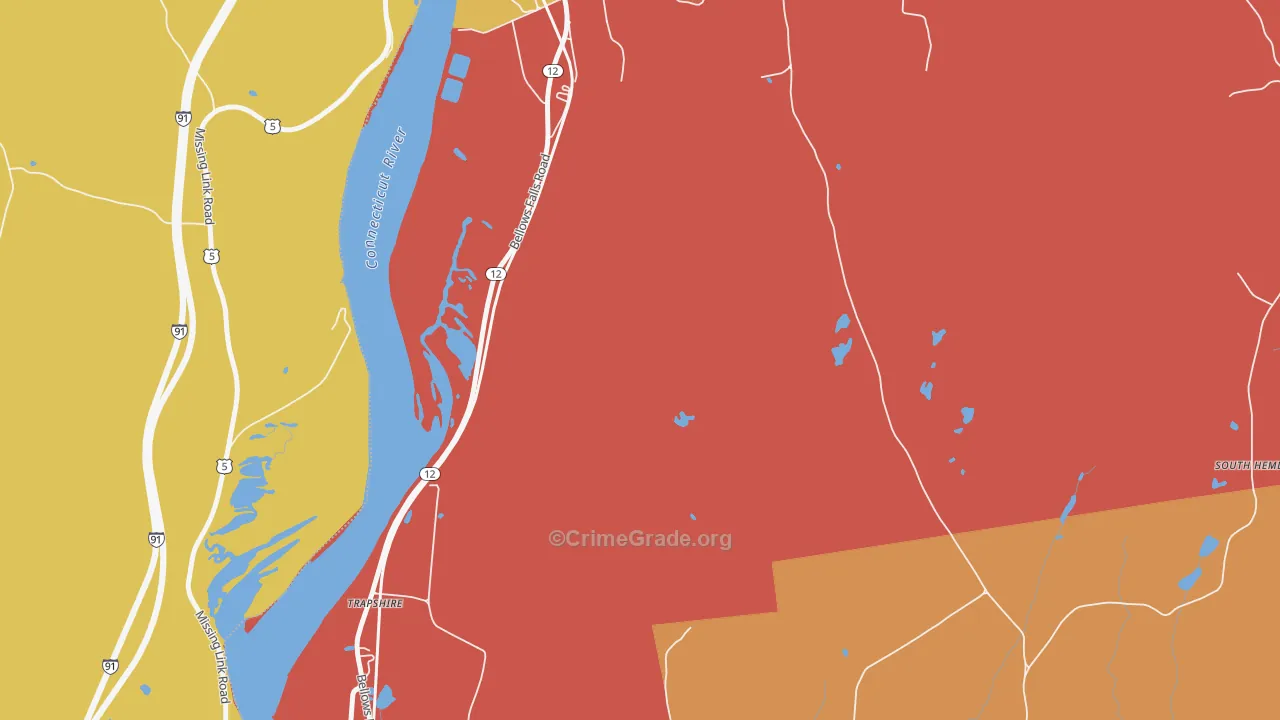 Trapshire, NH Map of Assault Rates