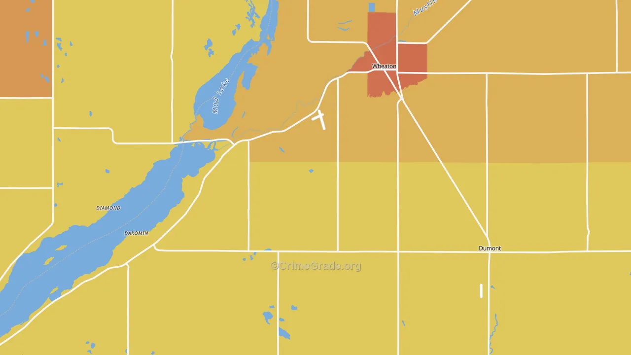 Traverse County, MN Map of Assault Rates