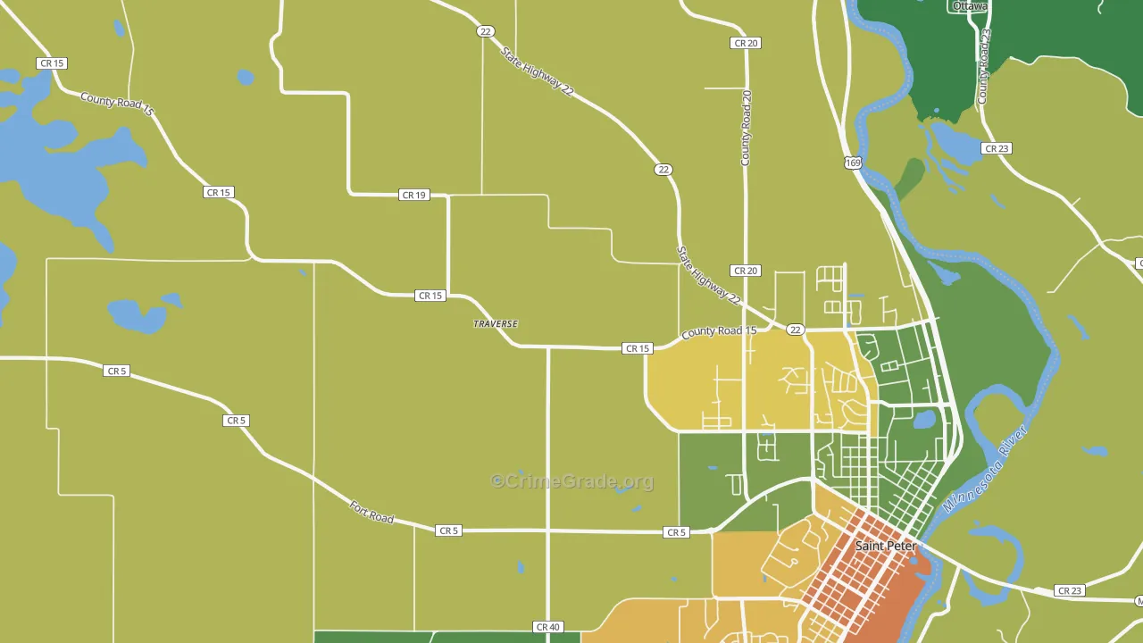 Traverse, MN Map of Assault Rates