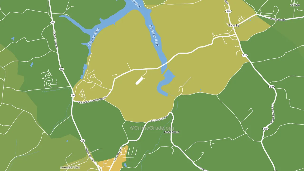 Trees Mills, PA Map of Assault Rates