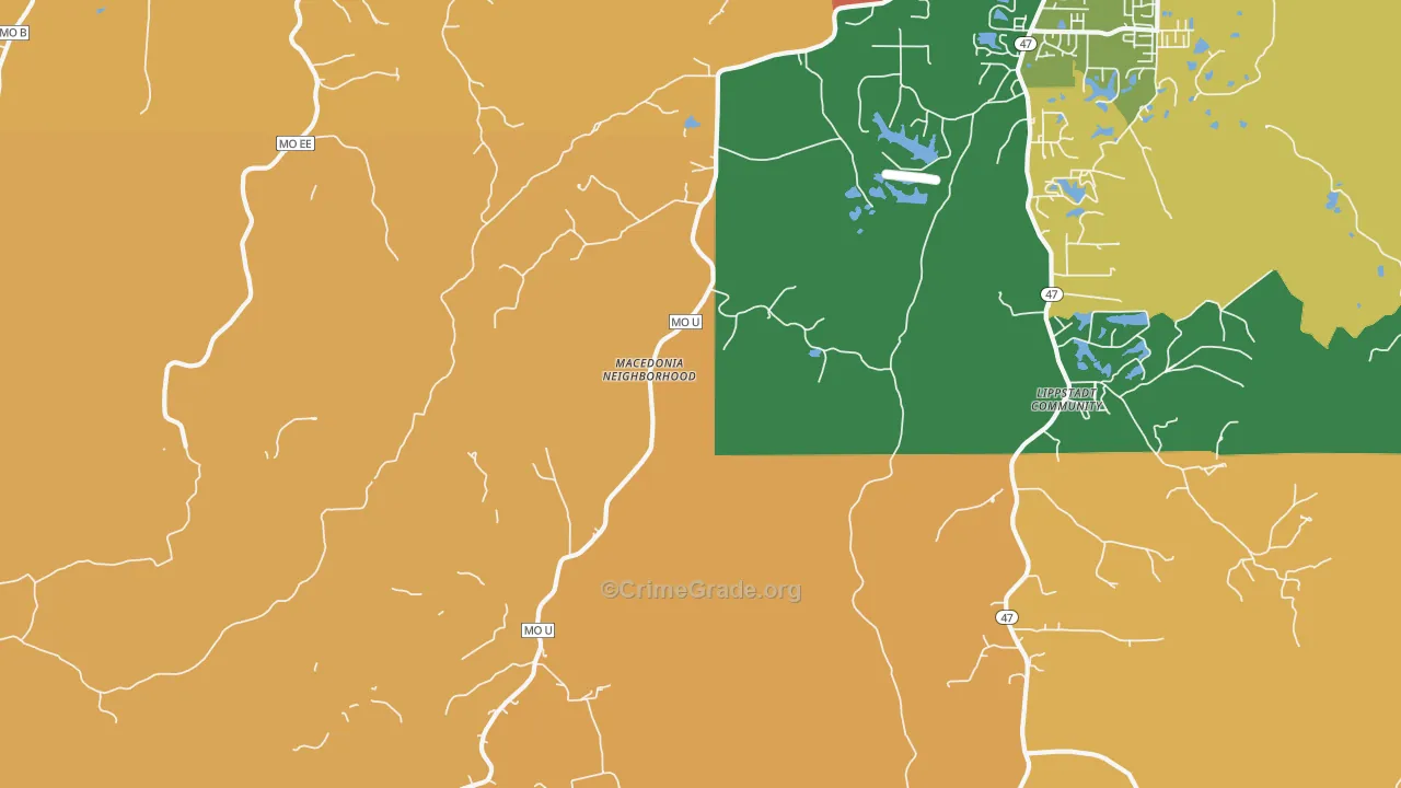 Treloar, MO Map of Assault Rates