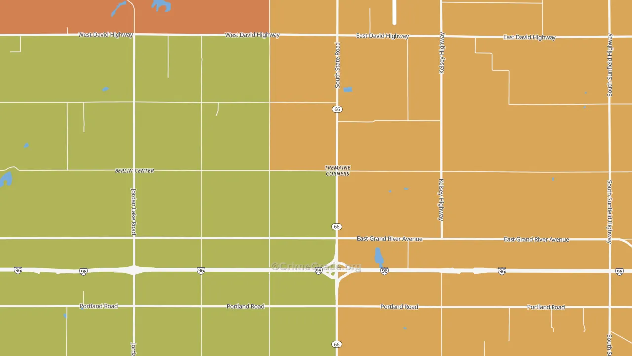 Tremaine Corners, MI Map of Assault Rates