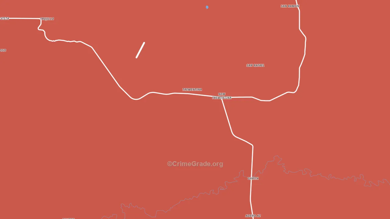 Trementina, NM Map of Assault Rates