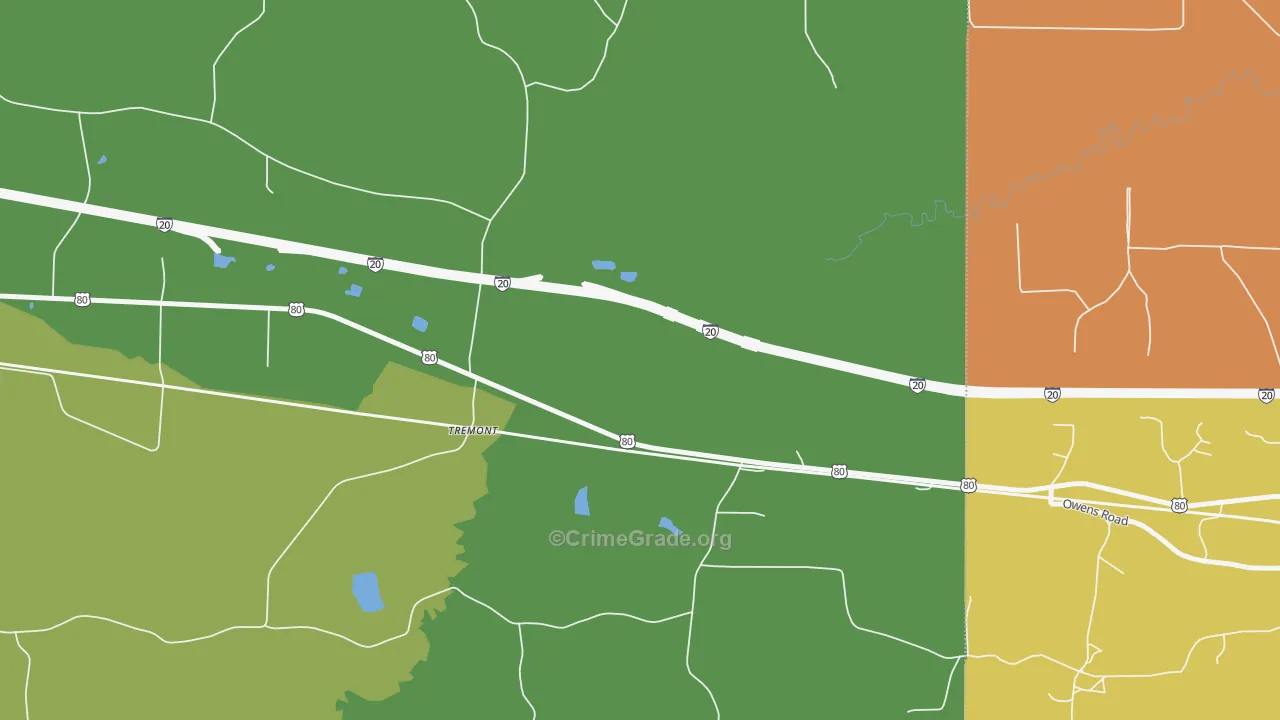 Tremont, LA Map of Assault Rates