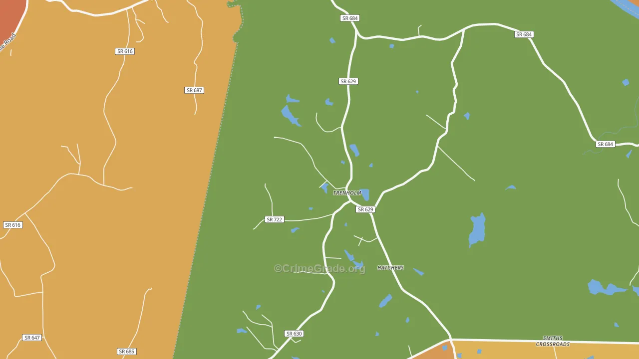 Trenholm, VA Map of Assault Rates