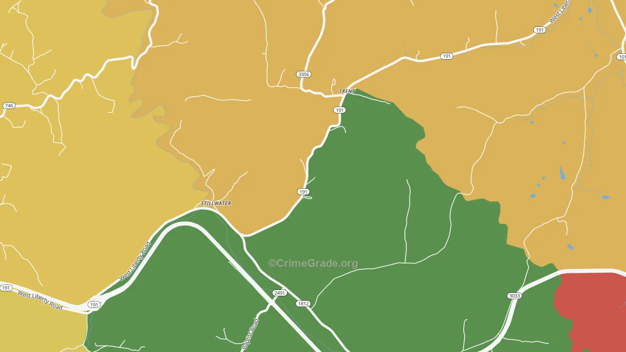 Trent, KY Map of Assault Rates