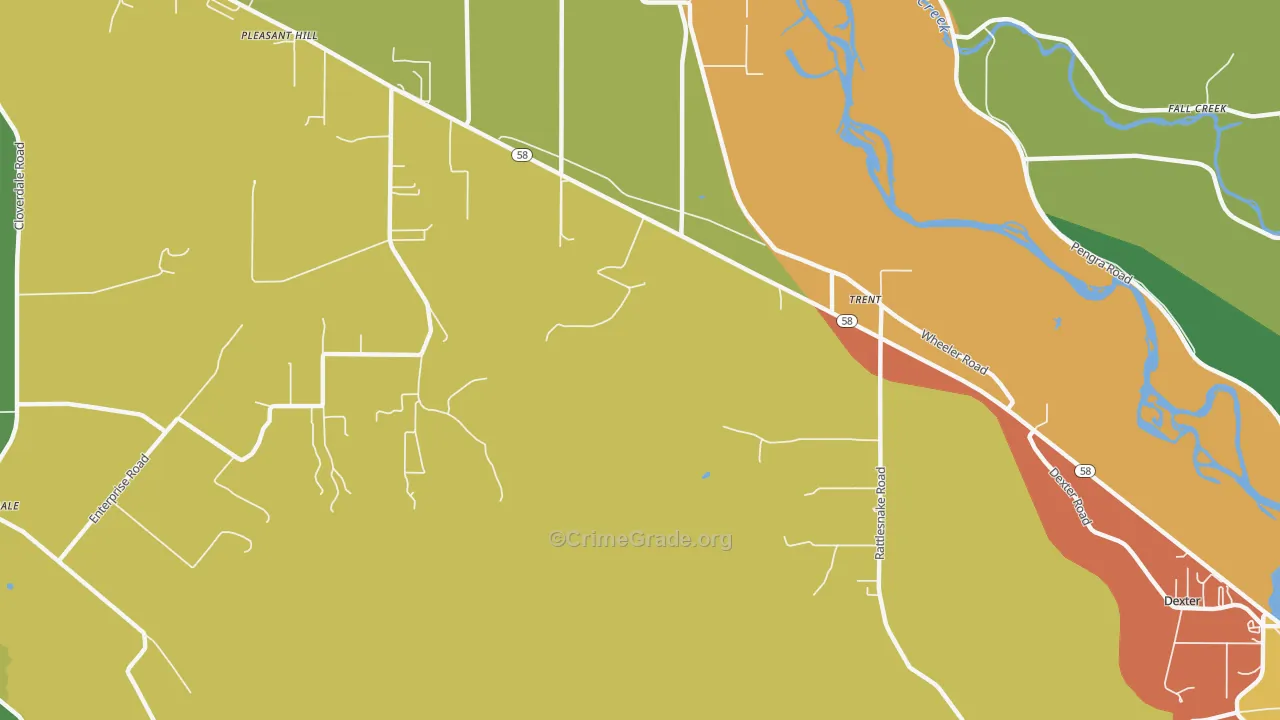 Trent, OR Map of Assault Rates