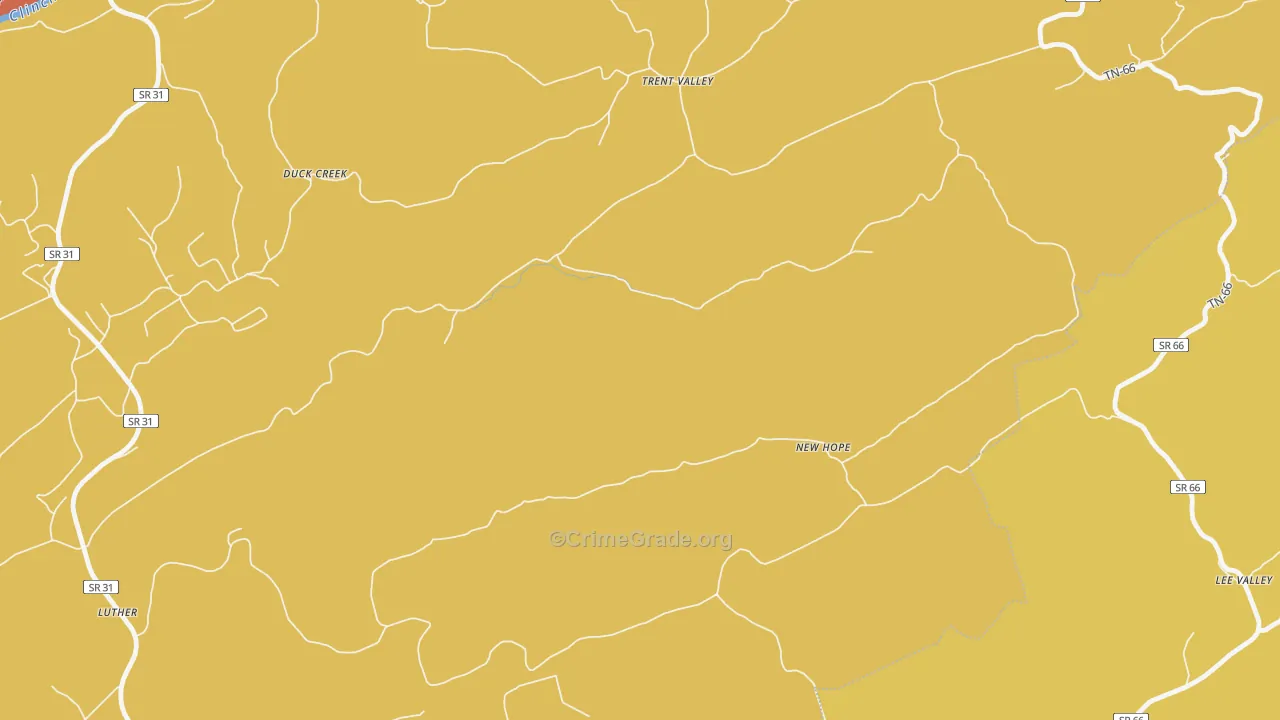 Trent Valley, TN Map of Assault Rates