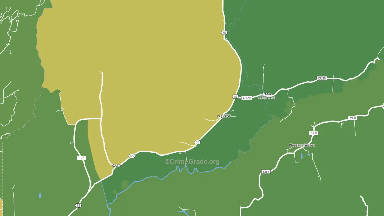 Trenton, AL Map of Assault Rates