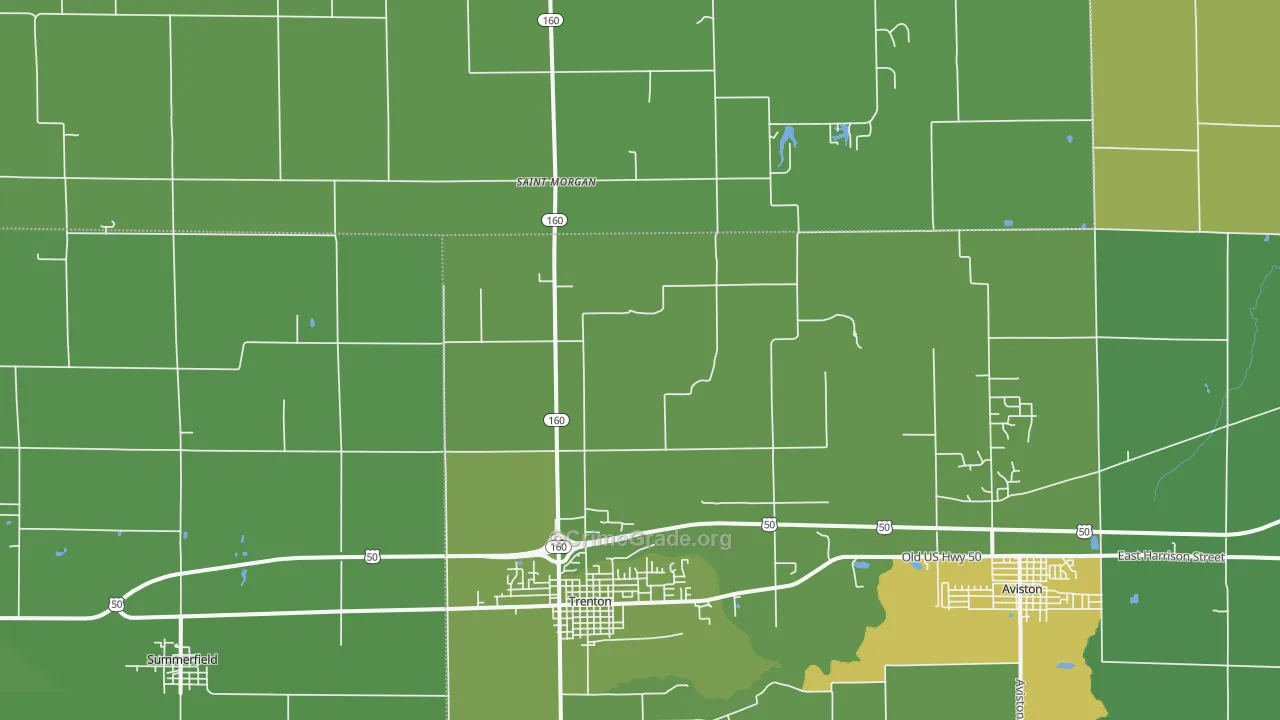 Trenton, IL Map of Assault Rates
