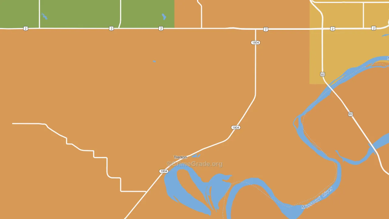 Trenton, ND Map of Assault Rates
