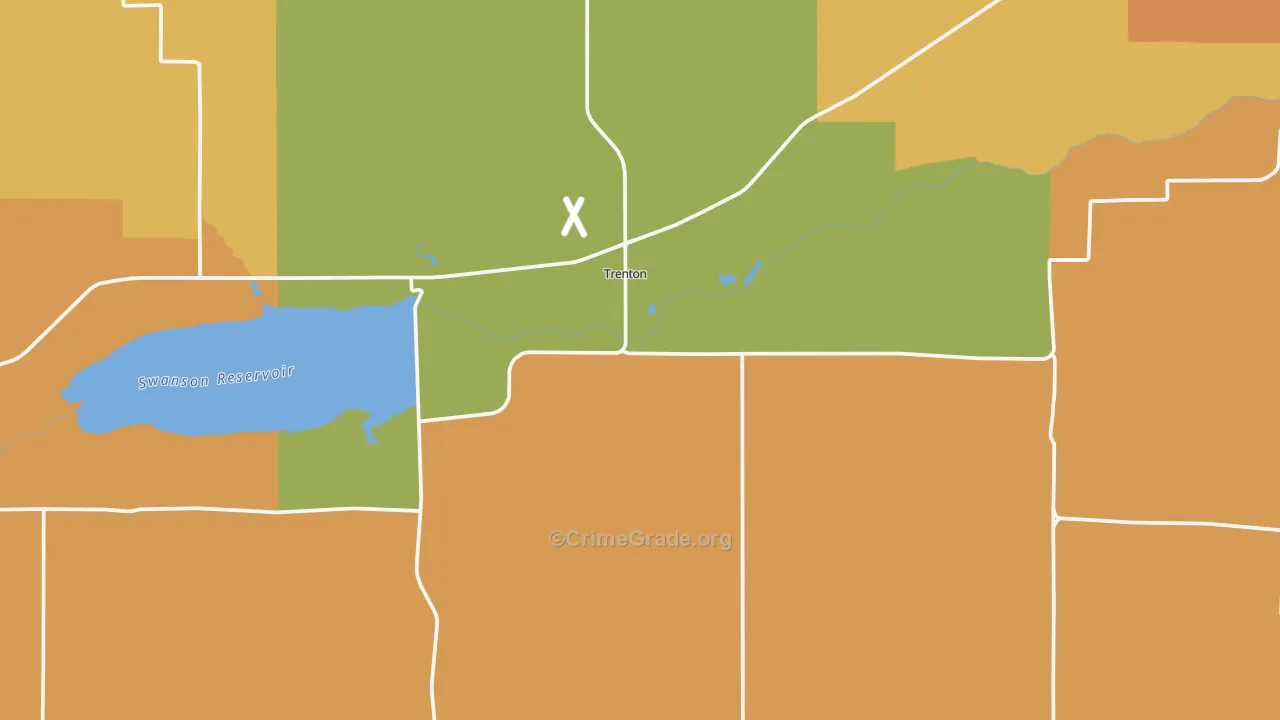 Trenton, NE Map of Assault Rates