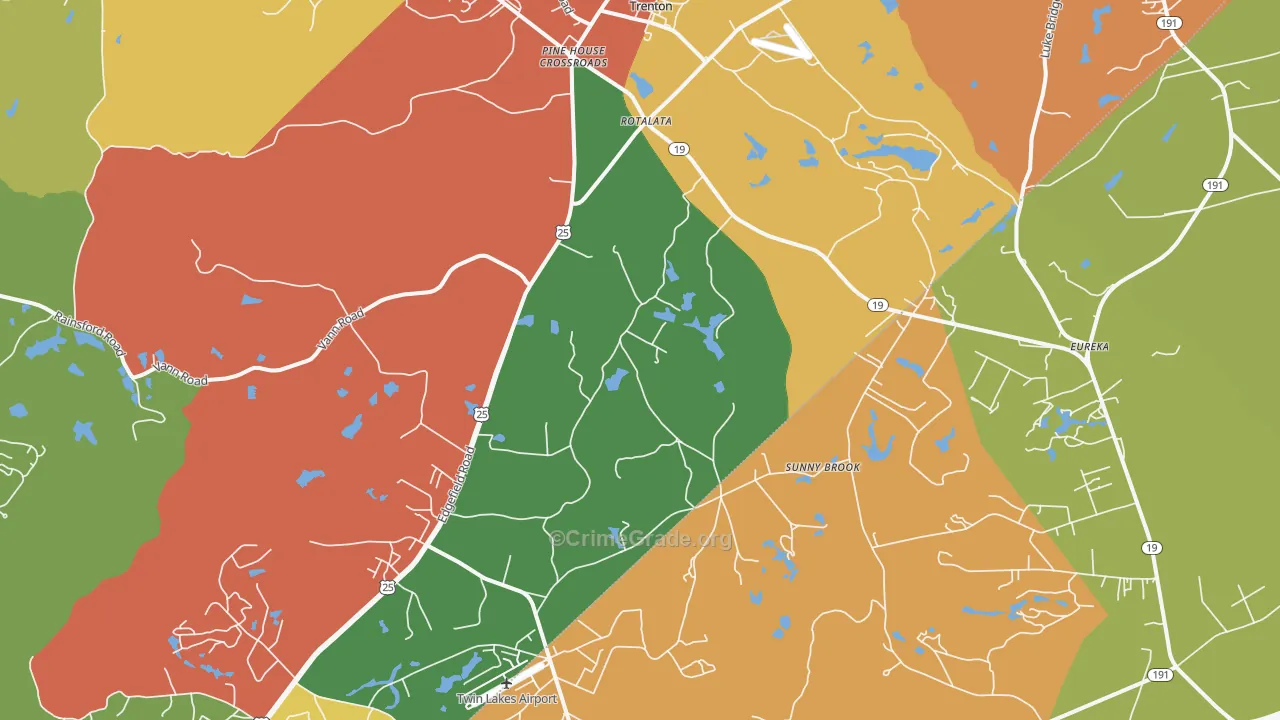 Trenton, SC Map of Assault Rates