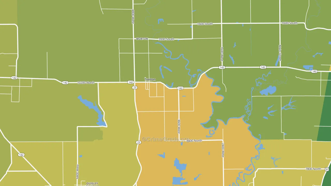 Trenton, UT Map of Assault Rates