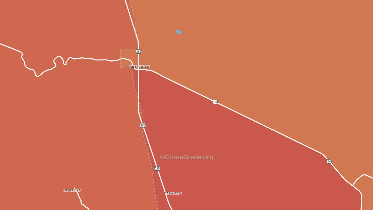 Tres Piedras, NM Map of Assault Rates