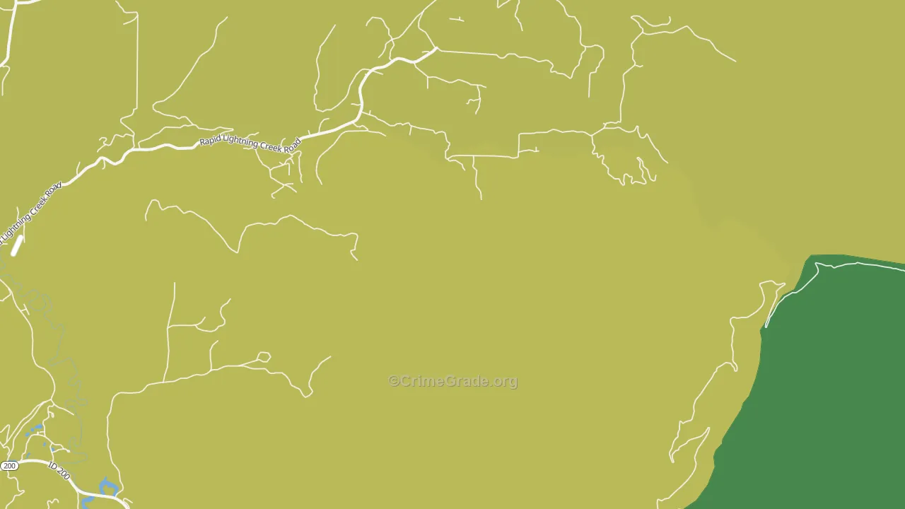 Trestle Creek, ID Map of Assault Rates