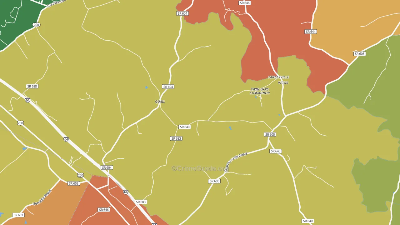 Trevilians, VA Map of Assault Rates