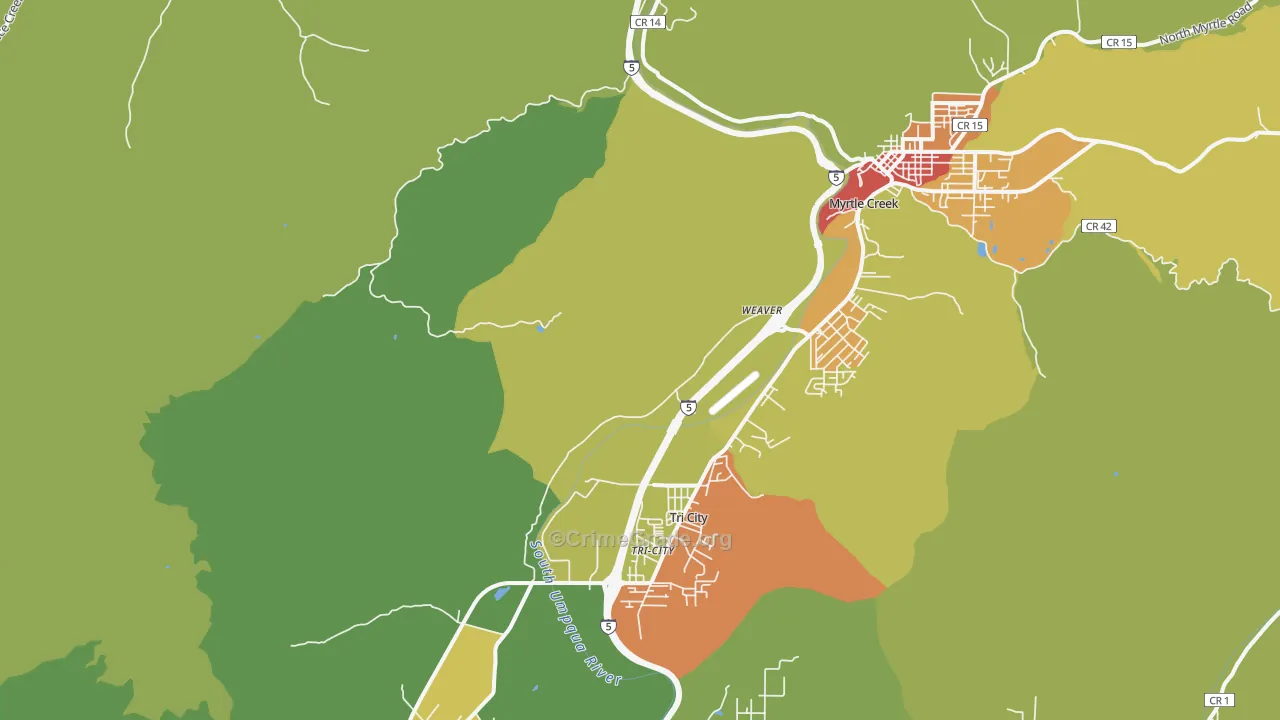 Tri-City, OR Map of Assault Rates